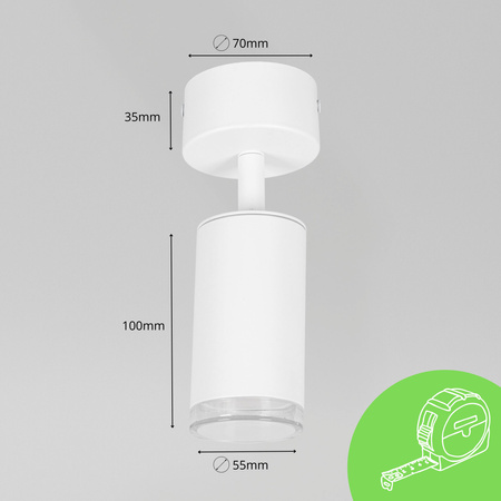 Kinkiet sufitowy pojedynczy SPOT GU10 biały wodoodporny