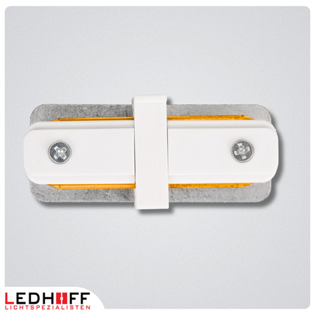 Łącznik prosty do szyn oświetleniowych LED biały szynoprzewodu listwy