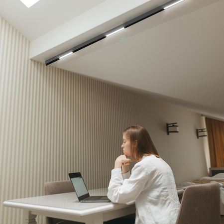 Lampa liniowa LED do szyny magnetycznej M20 12W 30cm czarna 3 BARWY ŚWIATŁA