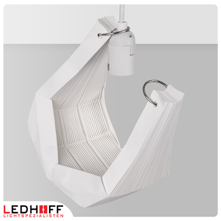 Lampa wisząca biała papierowa E27 do pokoju dziecka salonu DUŻA