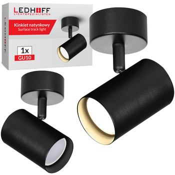 Lampa sufitowa Kinkiet pojedynczy GU10 czarny LINEA