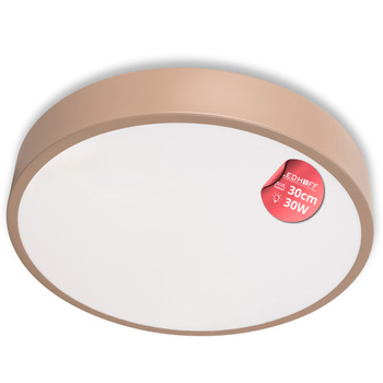 Plafon sufitowy LED beżowy 30cm - wysoka wydajność świetlna 100lm/W