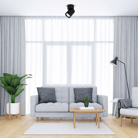 Kinkiet sufitowy pojedynczy Spot GU10 czarny