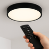 Plafon LED z pilotem Lampa sufitowa czarna ściemniana 3 barwy światła 30cm