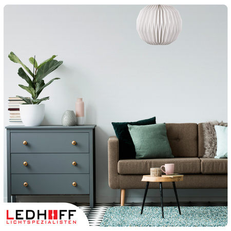 Lampa wisząca kula biała papierowa E27 do salonu sypialni NOWOCZESNA