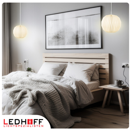 Lampa wisząca kula biała papierowa E27 do salonu sypialni NOWOCZESNA