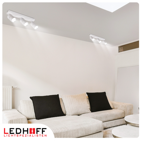 Kinkiet sufitowy Lampa potrójna SPOT GU10 biała srebrna