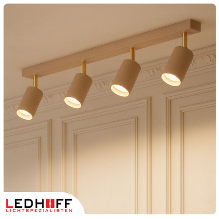 Lampa sufitowa Kinkiet poczwórny GU10 beżowy kaszmirowy LUMIO