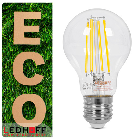 Żarówka LED E27 filamentowa 8W 1055lm naturalna biała ozdobna