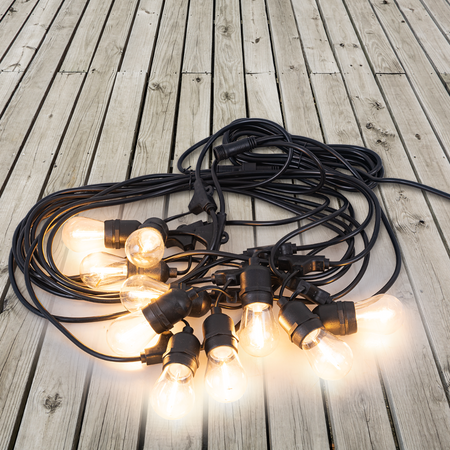 Girlanda ogrodowa łańcuch świetlny 15m + 10x żarówka LED Lampki do ogrodu