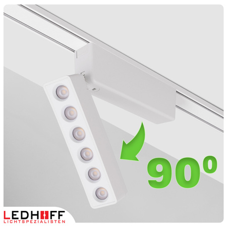 Oświetlenie szynowe magnetyczne ZESTAW 2x listwa 1m + 6x lampa LED BIAŁA