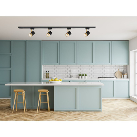 Reflektor szynowy czarno-złoty GU10 lampa na szynoprzewód