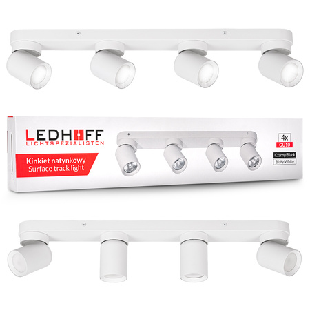 Kinkiet sufitowy poczwórny Spot GU10 biały