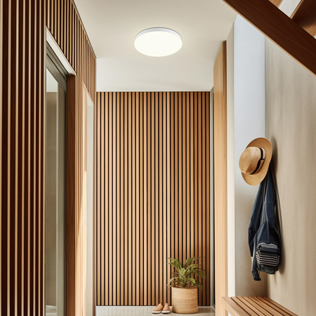 Plafon LED 36W okrągły biały Lampa sufitowa 3 barwy światła 40cm IP54