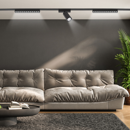 Oświetlenie szynowe magnetyczne ZESTAW listwa 1m + 2x lampa LED