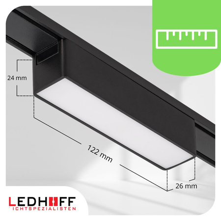 Oświetlenie szynowe magnetyczne ZESTAW 2x listwa 1m + 5x lampa LED CZARNA