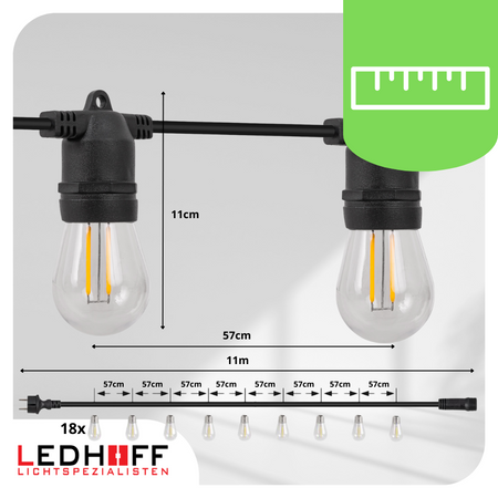 Girlanda ogrodowa świetlna SMART 11m + 18x żarówka LED TUYA