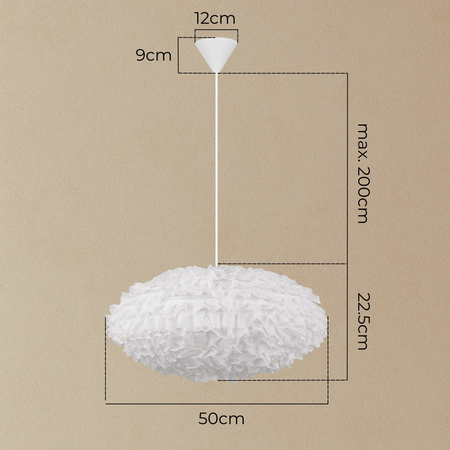 Lampa wisząca sufitowa chmurka biała E27 Żyrandol do pokoju dziecięcego