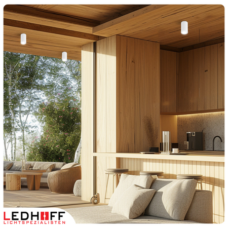 Oprawa sufitowa natynkowa tuba GU10 okrągła biała IP44