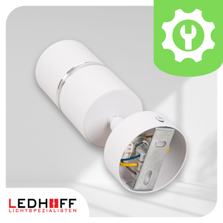 Kinkiet sufitowy pojedynczy SPOT GU10 biały srebrny