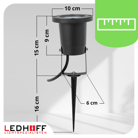 Lampa ogrodowa LED stojąca słupek wbijany + żarówka 7W