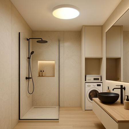 Plafon sufitowy LED okrągły biały 3 barwy światła 3 poziomy jasności 50cm IP54