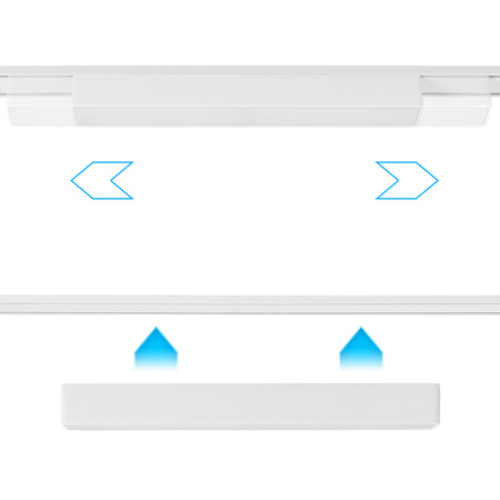 Lampa liniowa LED Reflektor na szynoprzewód magnetyczny 12W BIAŁA oprawa