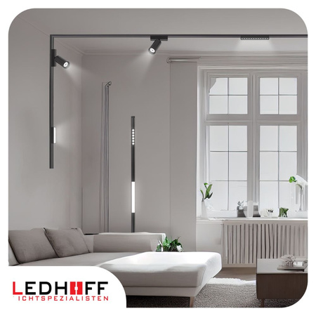 Oświetlenie szynowe magnetyczne 2x SZYNA 1m + 5x lampa LED łącznik PIONOWY