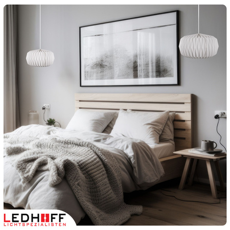 Lampa wisząca biała papierowa E27 do pokoju dziecka salonu DUŻA