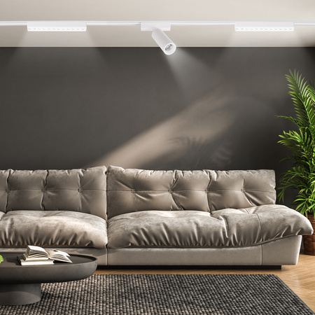 Lampa LED reflektor do szyny magnetycznej 12W punktowa BIAŁA 4000K oprawa