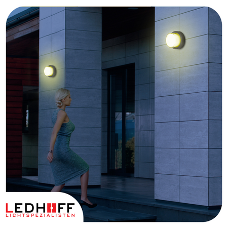 Lampa elewacyjna LED zewnętrzna Kinkiet ścienny okrągły SMART RGB 10W