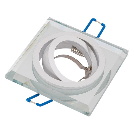 5x Oprawa halogenowa podtynkowa GU10 szklana lustro