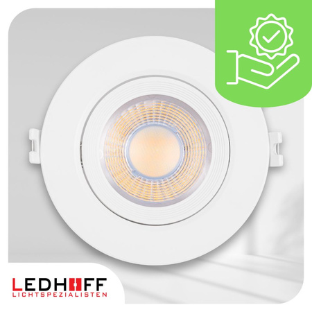 3x Oprawa sufitowa podtynkowa LED biała RUCHOMA 3000K-6000K 12W