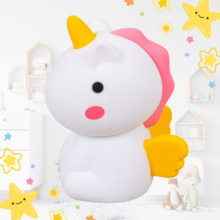 Lampka nocna LED dla dzieci JEDNOROŻEC wielokolorowe światło RGB