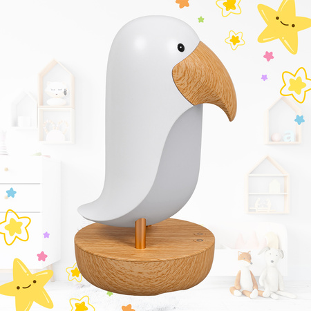 Lampka nocna LED dla dzieci Bezprzewodowa TUKAN ciepłe światło