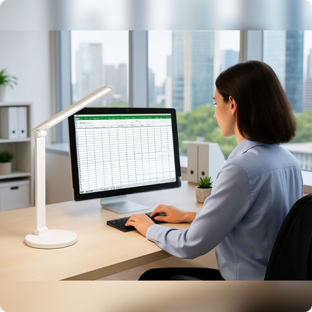 Lampka biurkowa LED biała 5W + Timer