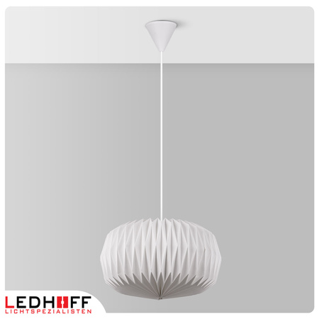 Lampa wisząca biała papierowa E27 do pokoju dziecka salonu DUŻA