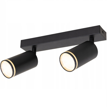 Kinkiet sufitowy podwójny Spot GU10 czarny
