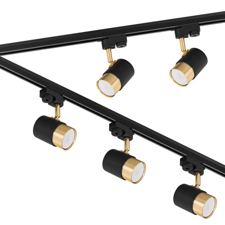 Szyna oświetleniowa LED szynoprzewód 1m czarny z miejscem na przewód