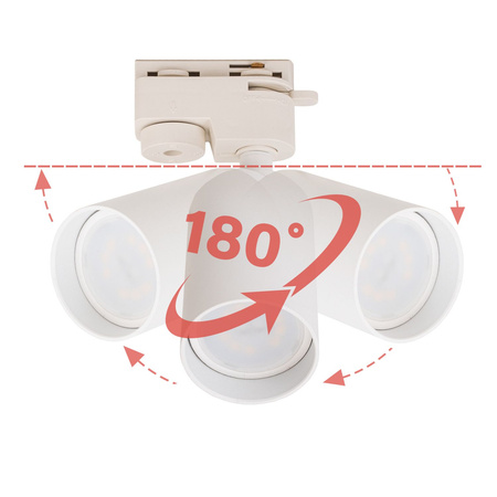 Oświetlenie szynowe białe 4x lampa GU10 + 2x szyna 1m