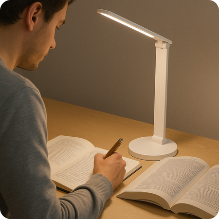 Lampka biurkowa LED biała 5W + Timer