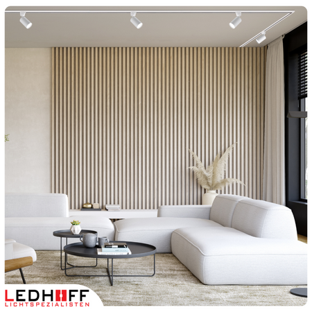 Oświetlenie szynowe białe reflektor GU10 x8 szyna 4m