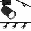 Oświetlenie szynowe czarne 3x GU10 szyna 1m