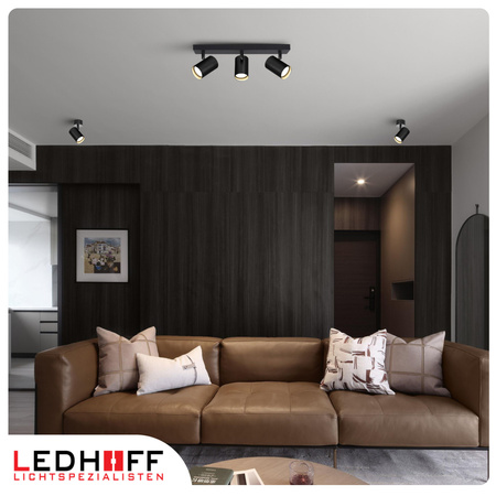 Lampa sufitowa Kinkiet potrójny GU10 czarny LINEA