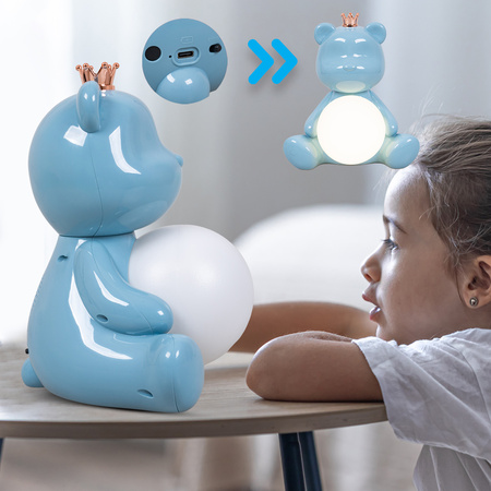 Lampka nocna LED dla dzieci MIŚ wielokolorowe światło RGB