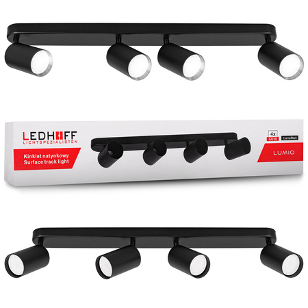 Kinkiet sufitowy poczwórny Spot GU10 czarny