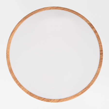 Plafon sufitowy LED 30cm z drewnianym wzorem