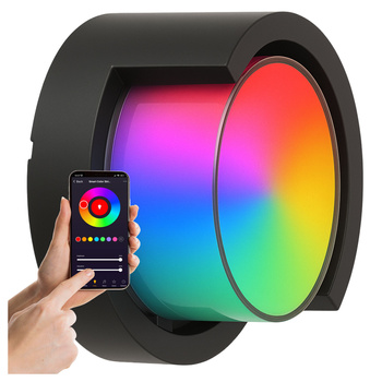 Lampa elewacyjna LED zewnętrzna Kinkiet ścienny okrągły SMART RGB 10W