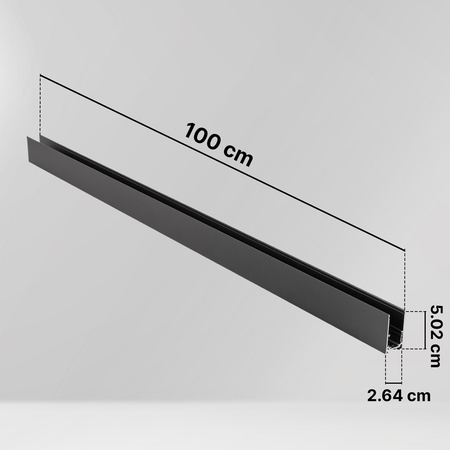 Szyna oświetleniowa LED natynkowa szynoprzewód magnetyczny 1m CZARNA 100cm M20