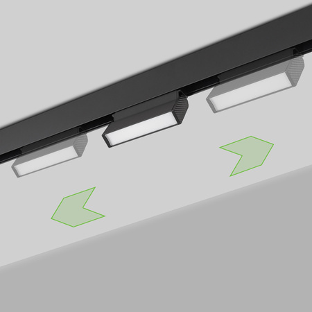 Lampa liniowa LED do szyny magnetycznej M20 6W 11cm ruchoma czarna 3 BARWY ŚWIATŁA